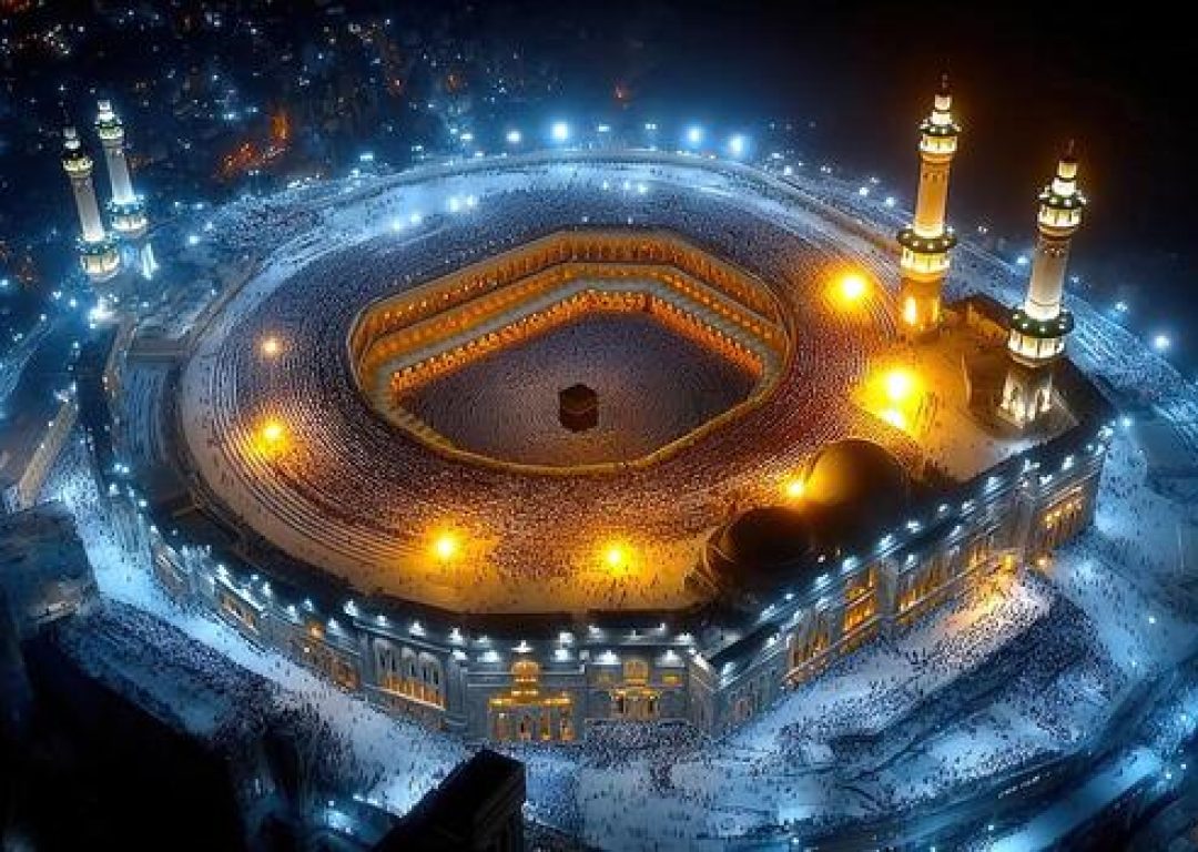 night-view-of-the-grand-mosque-in-mecca-during-the-hajj-pilgrimage-a-holy-site-photo